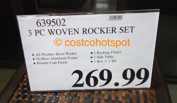 3-Piece Woven Rocker Set Price | Costco Hotspot