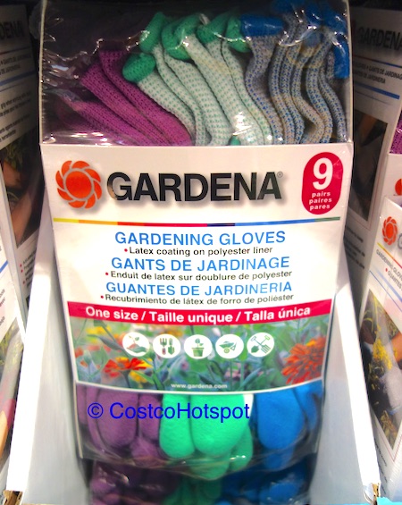 Gardena Latex Gardening Gloves 9-Pairs Costco