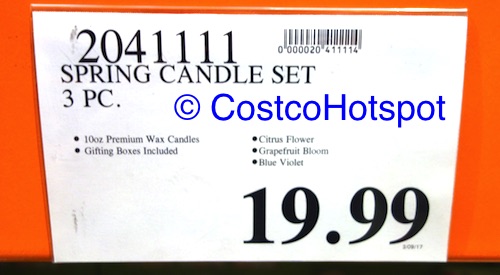 Simply Indulgent 3-Piece Candle Set Costco Price