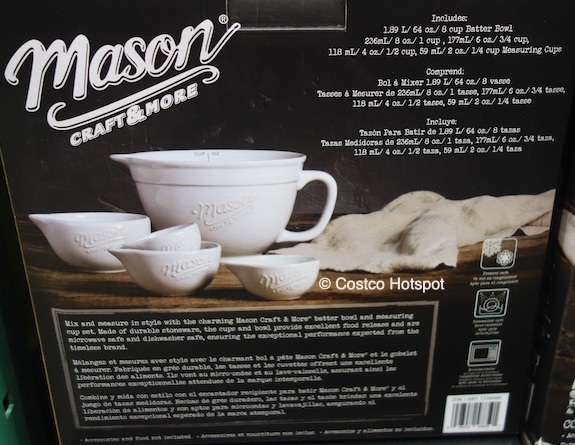 Mason Craft and More Ceramic Batter Bowl and Measuring Cups Set Costco Hotspot