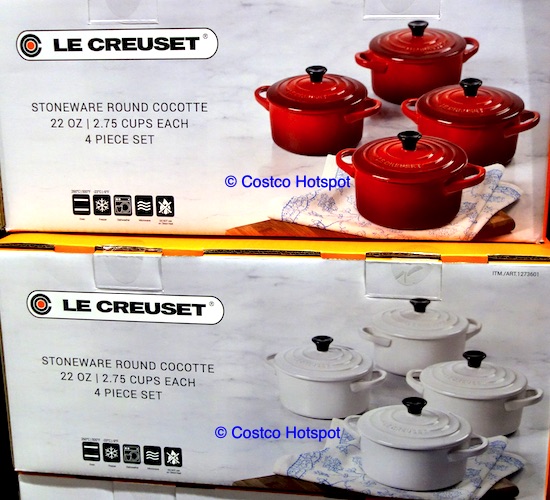 Le Creuset Stoneware Round Cocottes 4-Piece Set Costco